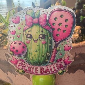Pickle Ballin Badge Reel